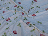 0.91Y KRAVET ASTER ON WHITE 100% SILK EMBROIDERED MSRP 199/Y