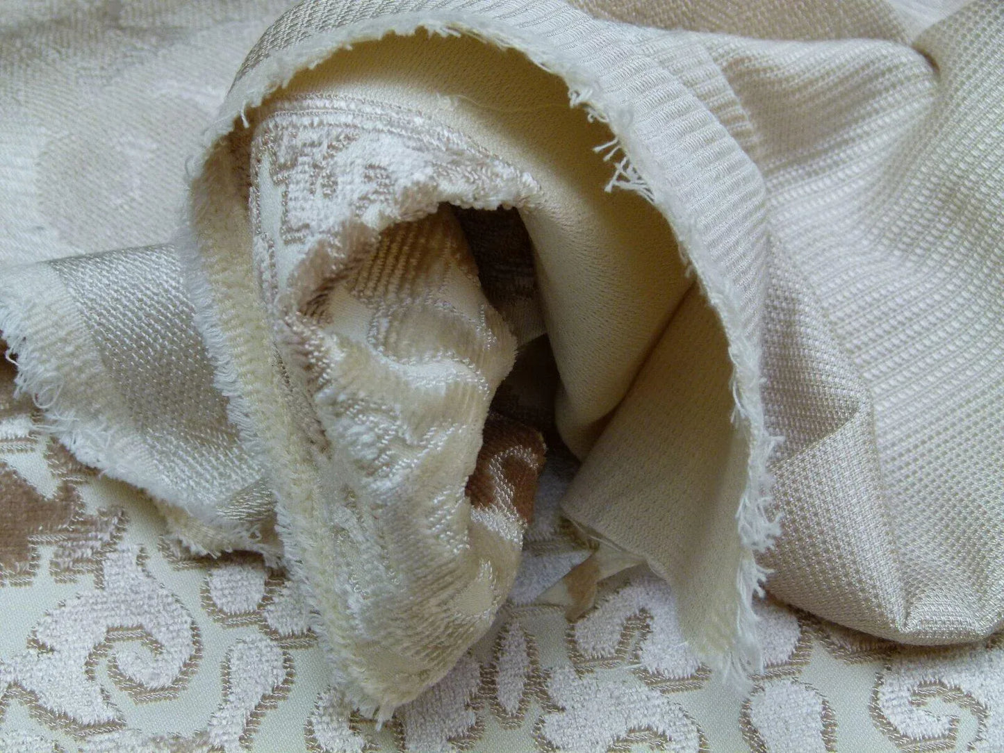 By Yard Kravet Modern Haven Cut Velvet Vanilla Latte MSRP USD 330/Y