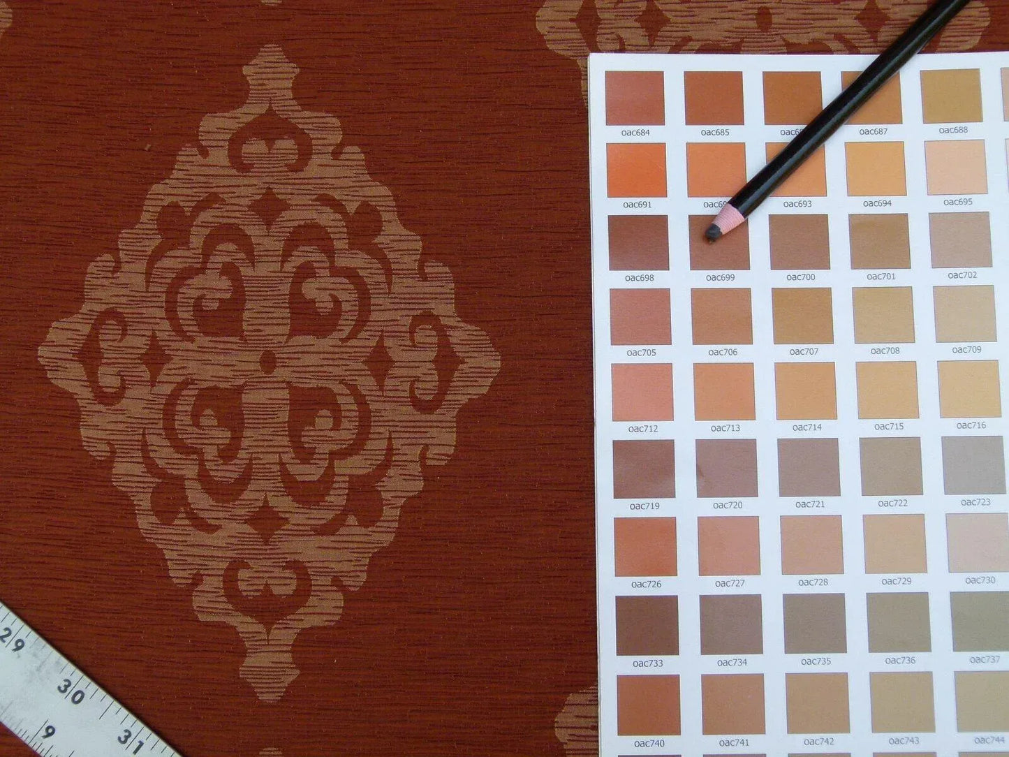 Bty Kravet Artisan Pleat Garnet 100% Silk MSRP USD 268/y