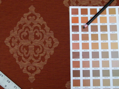 Bty Kravet Artisan Pleat Garnet 100% Silk MSRP USD 268/y