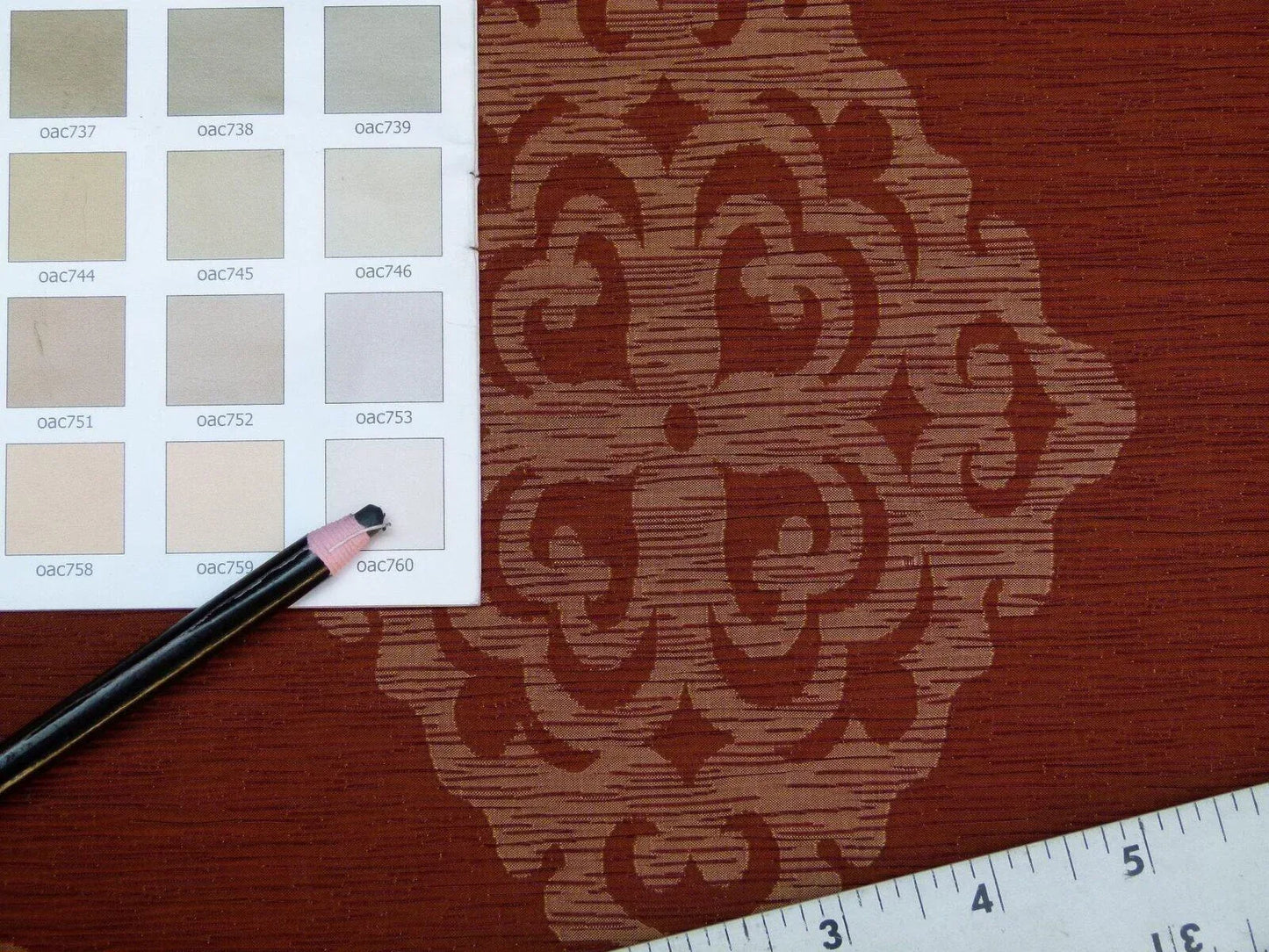 Bty Kravet Artisan Pleat Garnet 100% Silk MSRP USD 268/y