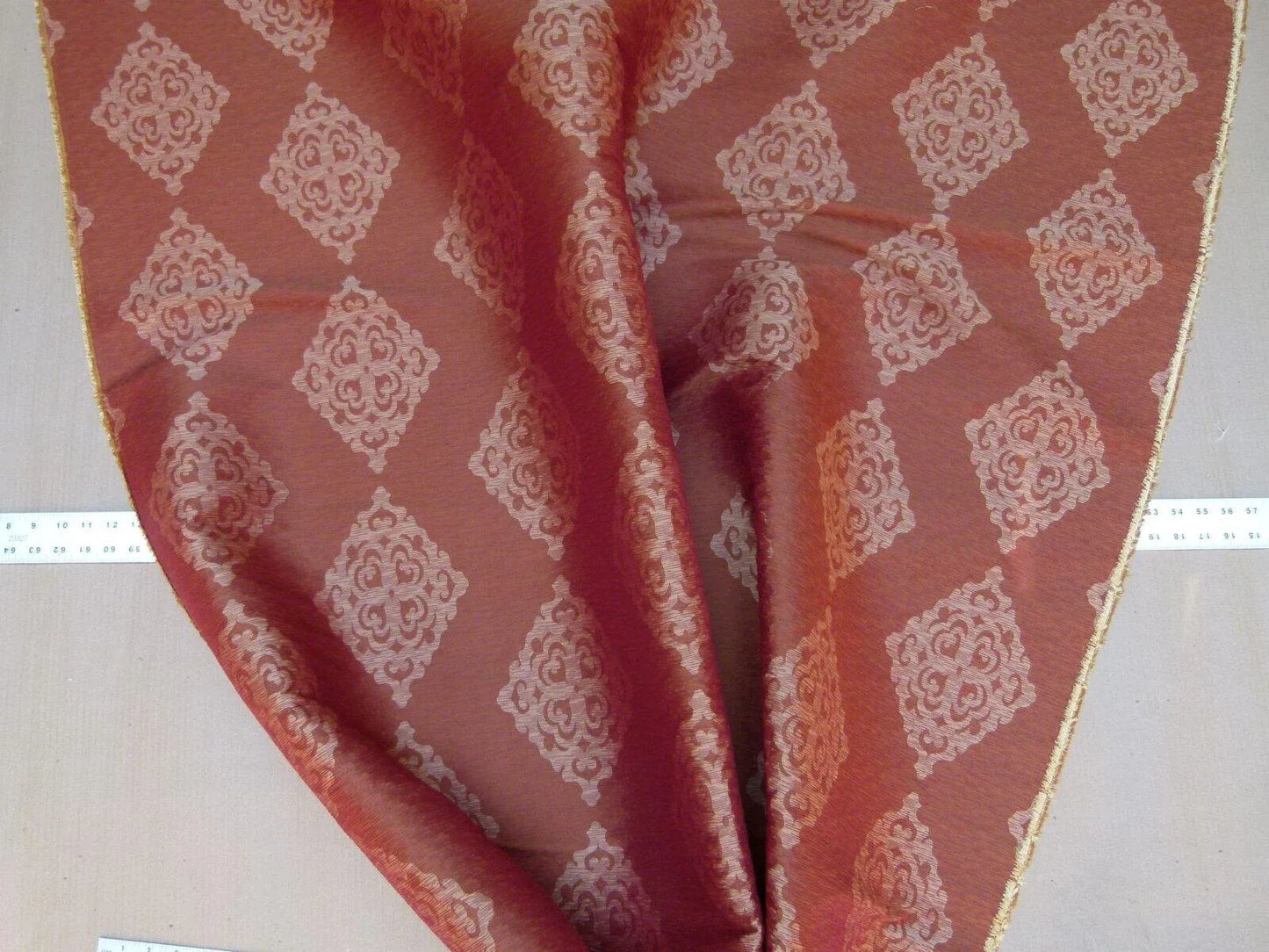 Bty Kravet Artisan Pleat Garnet 100% Silk MSRP USD 268/y