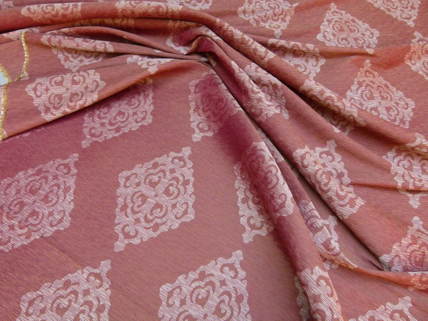 Bty Kravet Artisan Pleat Garnet 100% Silk MSRP USD 268/y