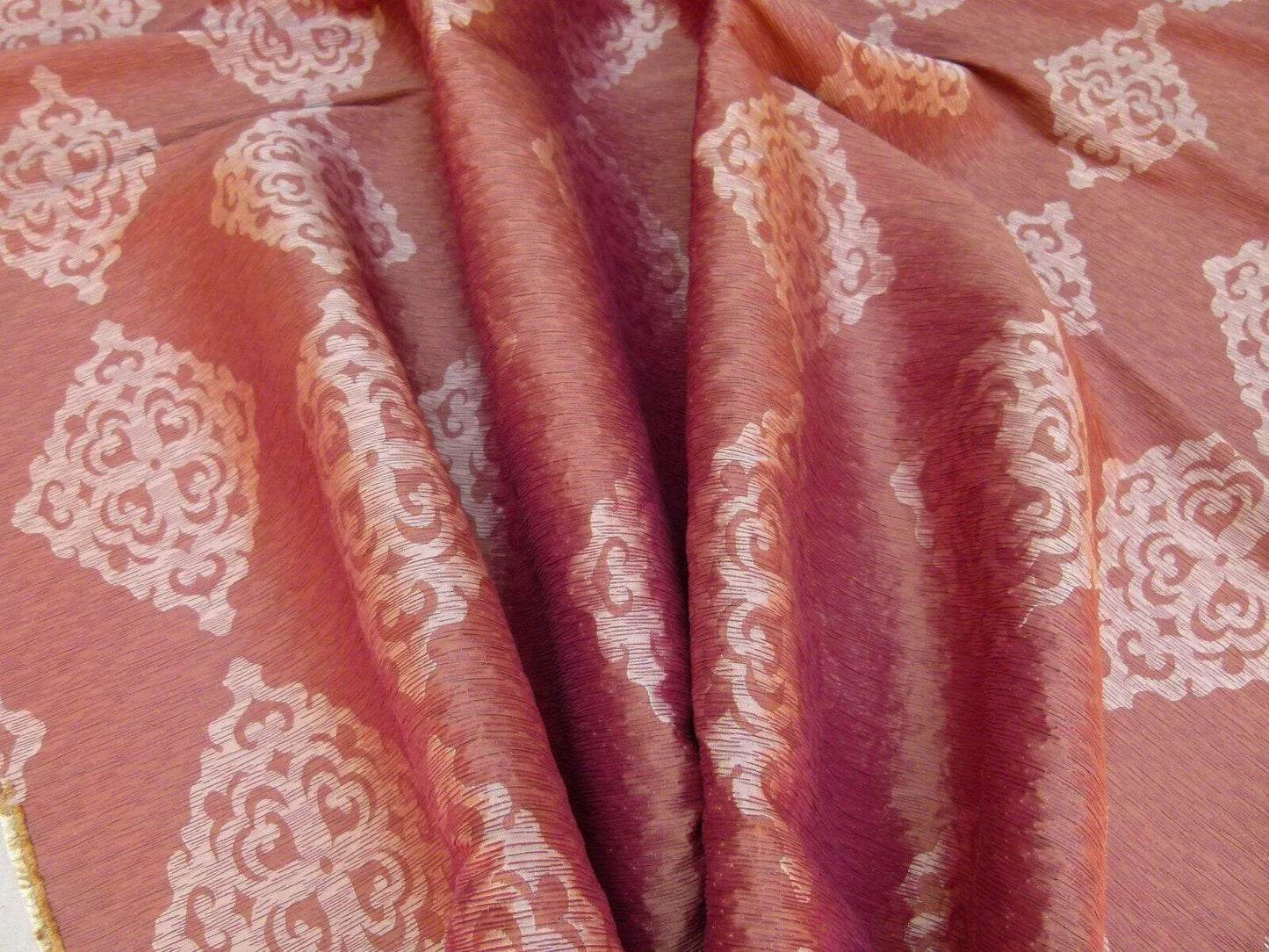 Bty Kravet Artisan Pleat Garnet 100% Silk MSRP USD 268/y