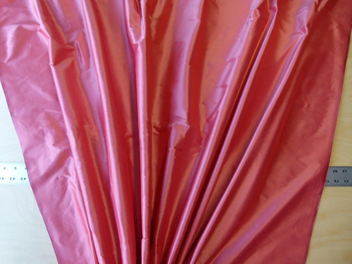 Scalamandre Dynasty Taffeta Coral 100% Silk Heavy MSRP USD 322/y