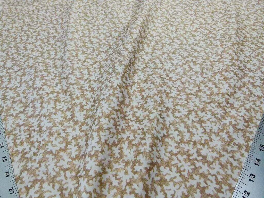 Scalamandre Reef Straw Tan 100% Cotton Print MSRP USD 100+/Y