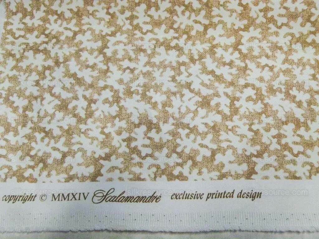Scalamandre Reef Straw Tan 100% Cotton Print MSRP USD 100+/Y