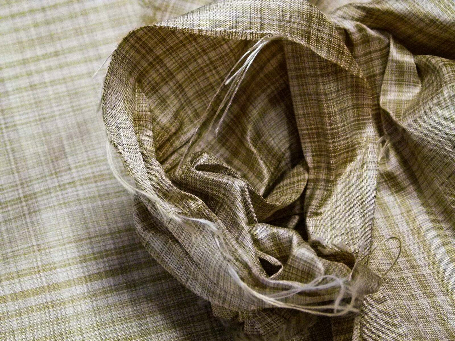 by yard Scalamandre Powers Court Almond Tan Silk Taffeta Strie MSRP USD 342/y