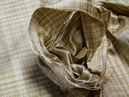 by yard Scalamandre Powers Court Almond Tan Silk Taffeta Strie MSRP USD 342/y