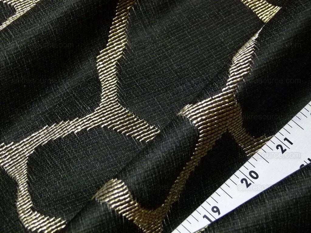 Scalamandre Giraffa Black Giraffe Animal Skin Heavy Silk Jacquard MSRP USD358/y