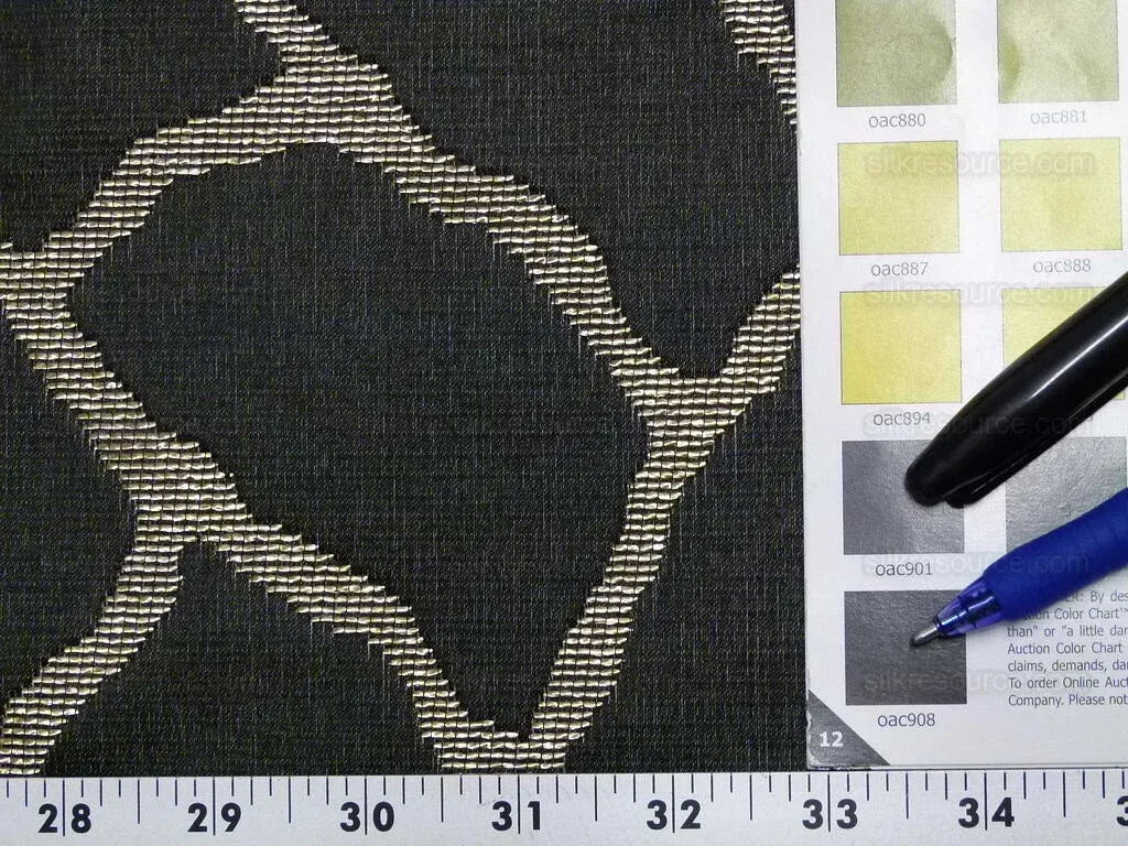 Scalamandre Giraffa Black Giraffe Animal Skin Heavy Silk Jacquard MSRP USD358/y