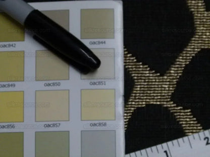 Scalamandre Giraffa Black Giraffe Animal Skin Heavy Silk Jacquard MSRP USD358/y