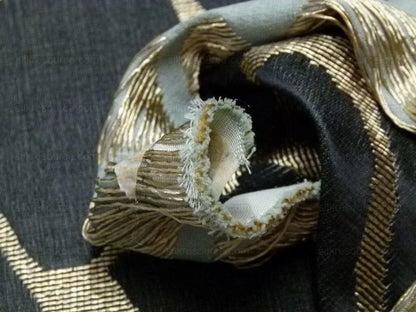 Scalamandre Giraffa Black Giraffe Animal Skin Heavy Silk Jacquard MSRP USD358/y