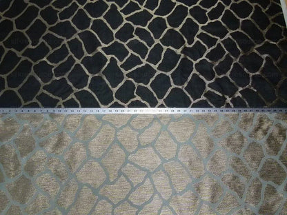 Scalamandre Giraffa Black Giraffe Animal Skin Heavy Silk Jacquard MSRP USD358/y