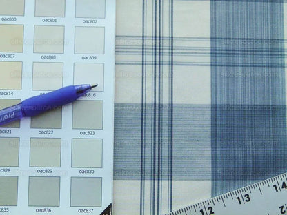 Scalamandre Astor Plaid Indigo Blue Cotton Silk MSRP USD 300/Y by yard