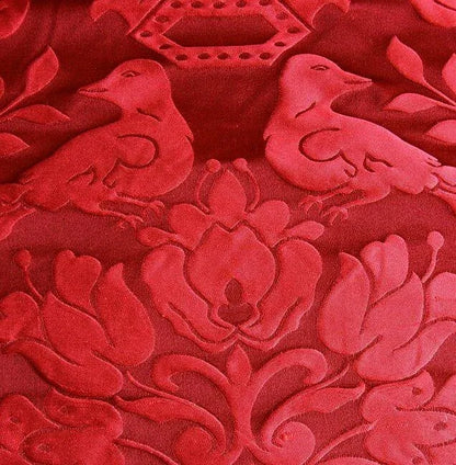 SCALAMANDRE LOVE BIRD GEORGIAN RED100% SILK DAMASK MSRP$298
