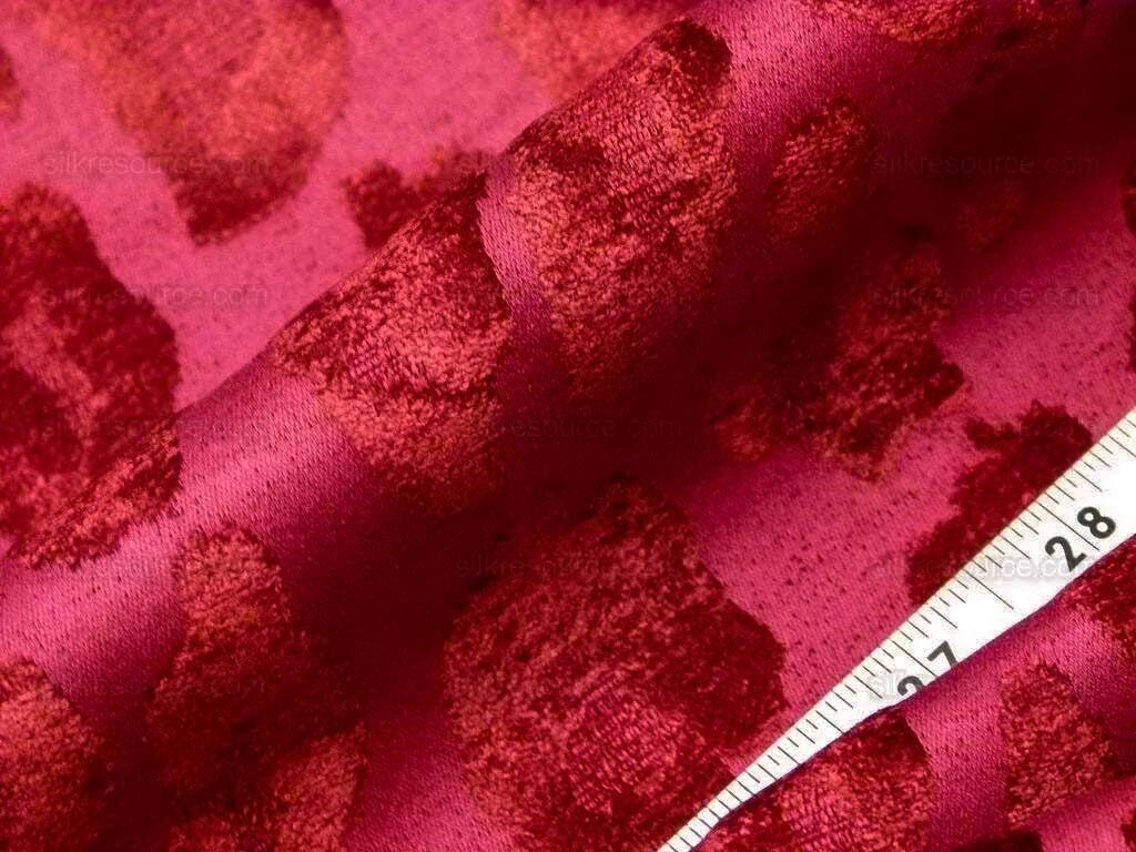 Chita Ruby Red From Scalamandre Silky &amp; Heavy Velvet MSRP USD 312/Y