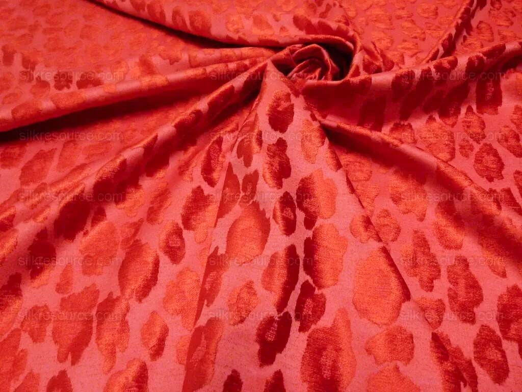 Chita Tangerine From Scalamandre Silky &amp; Heavy Velvet Leopard Cheetah Safari MSRP USD 312/Y