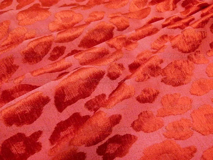 Chita Tangerine From Scalamandre Silky &amp; Heavy Velvet Leopard Cheetah Safari MSRP USD 312/Y