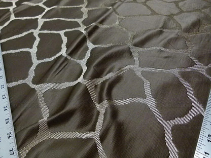 Scalamandre Giraffa Brown Giraffe Animal Skin Safari Heavy Jacquard MSRP USD 358/y