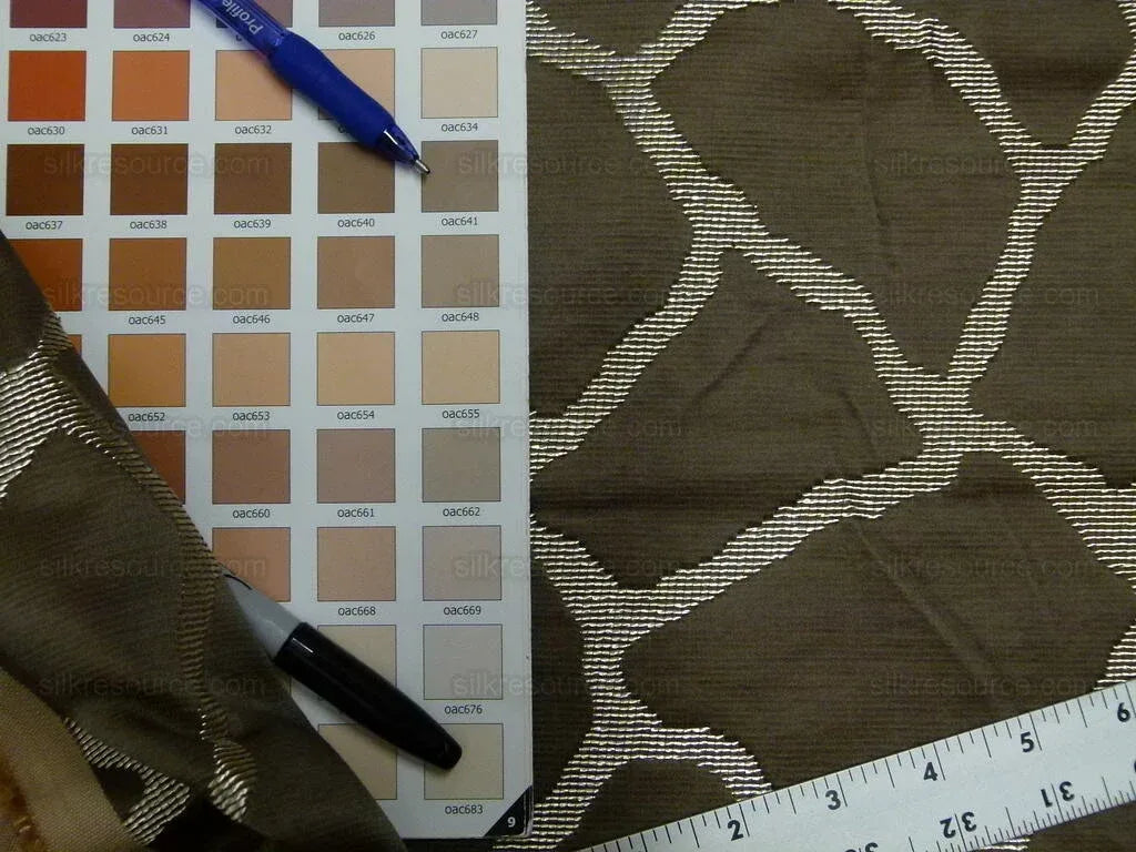 Scalamandre Giraffa Brown Giraffe Animal Skin Safari Heavy Jacquard MSRP USD 358/y