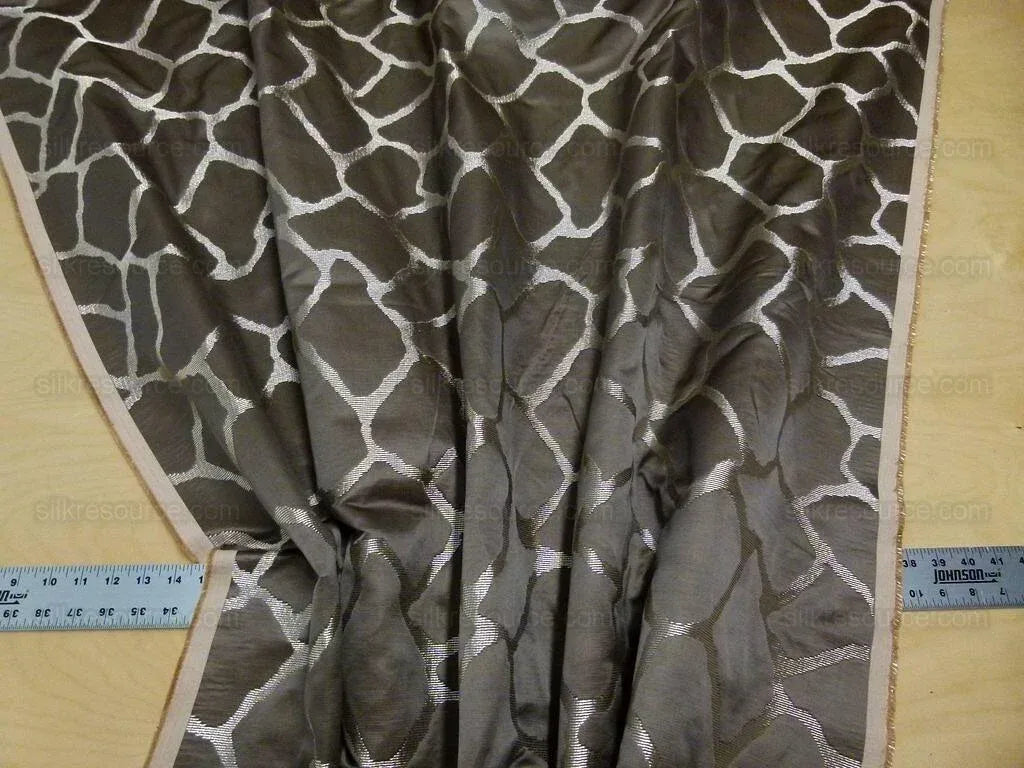Scalamandre Giraffa Brown Giraffe Animal Skin Safari Heavy Jacquard MSRP USD 358/y