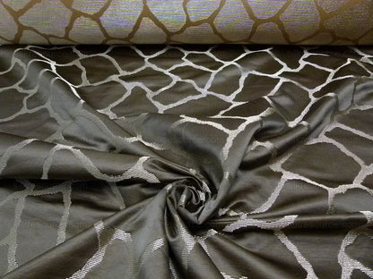 Scalamandre Giraffa Brown Giraffe Animal Skin Safari Heavy Jacquard MSRP USD 358/y