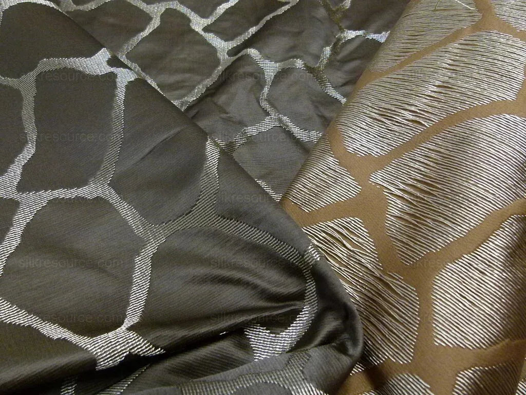 Scalamandre Giraffa Brown Giraffe Animal Skin Safari Heavy Jacquard MSRP USD 358/y