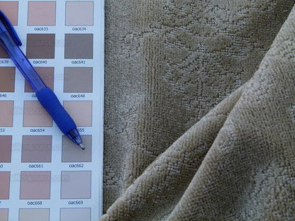 Scalamandre Pennsbury Cut Linen Velvet Renaissance Sand Brown Beige Msrp USD 504/y