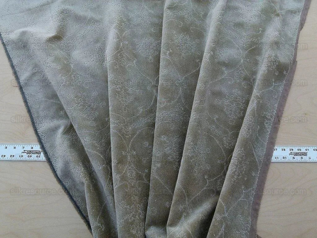 Scalamandre Pennsbury Cut Linen Velvet Renaissance Sand Brown Beige Msrp USD 504/y