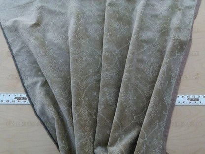 Scalamandre Pennsbury Cut Linen Velvet Renaissance Sand Brown Beige Msrp USD 504/y