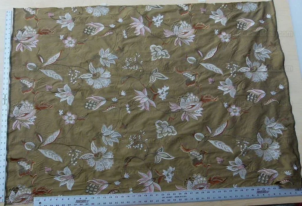 Nadina Tobacco Brown Scalamandre Silk Embroidery MSRP USD 328/y