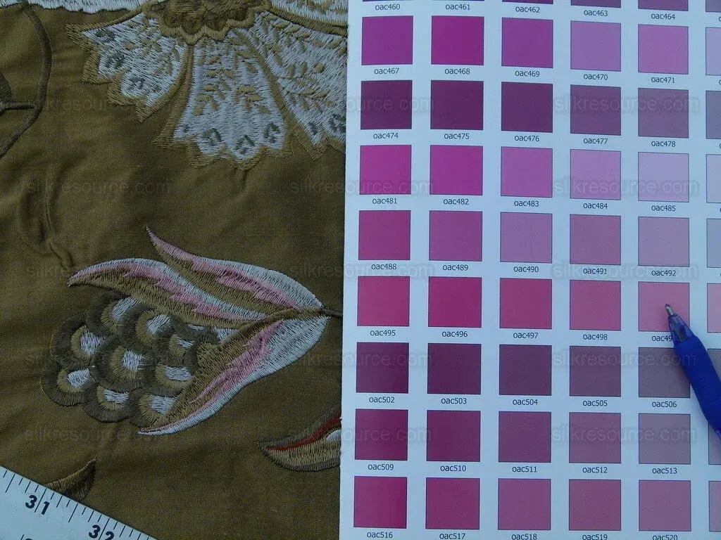 Nadina Tobacco Brown Scalamandre Silk Embroidery MSRP USD 328/y