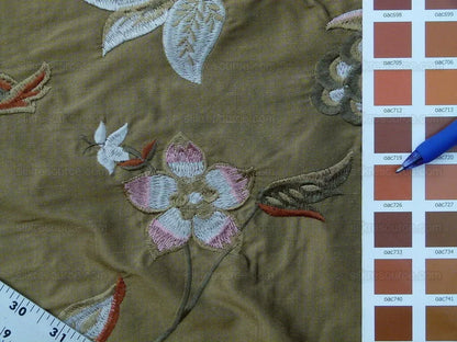Nadina Tobacco Brown Scalamandre Silk Embroidery MSRP USD 328/y