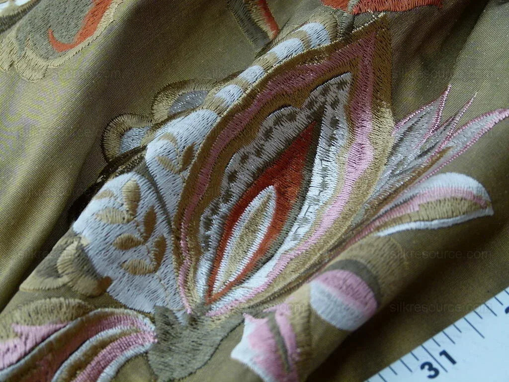 Nadina Tobacco Brown Scalamandre Silk Embroidery MSRP USD 328/y