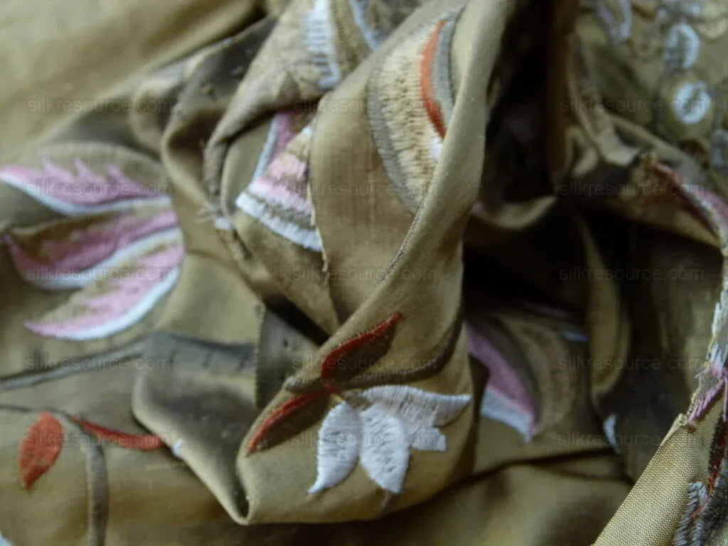 Nadina Tobacco Brown Scalamandre Silk Embroidery MSRP USD 328/y