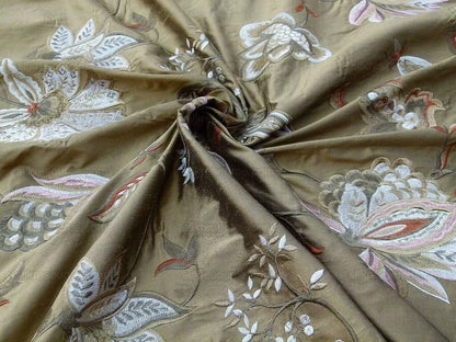 Nadina Tobacco Brown Scalamandre Silk Embroidery MSRP USD 328/y