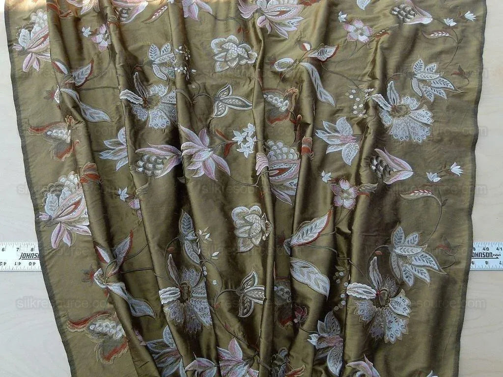 Nadina Tobacco Brown Scalamandre Silk Embroidery MSRP USD 328/y