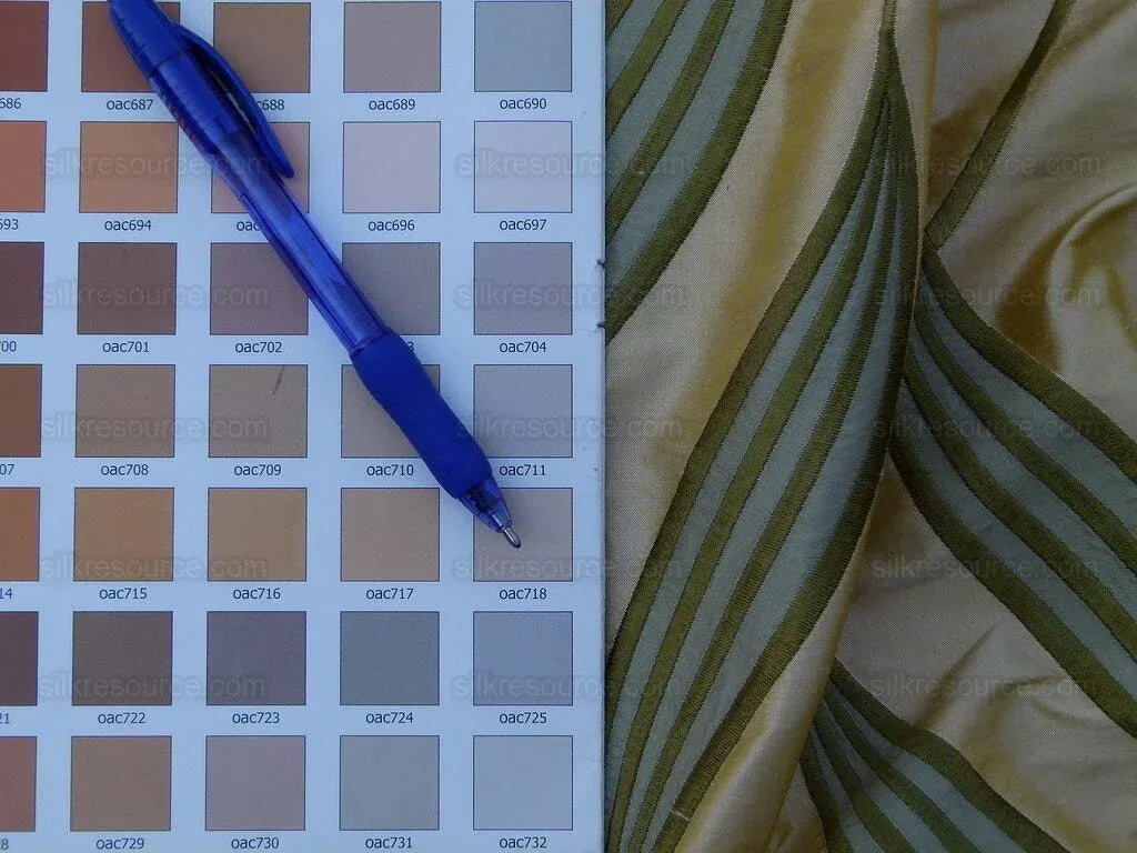 Stunning Scalamandre Fabric - Channing Willow Leaf Honey  Silk Embroidery