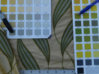 Stunning Scalamandre Fabric - Channing Willow Leaf Honey  Silk Embroidery