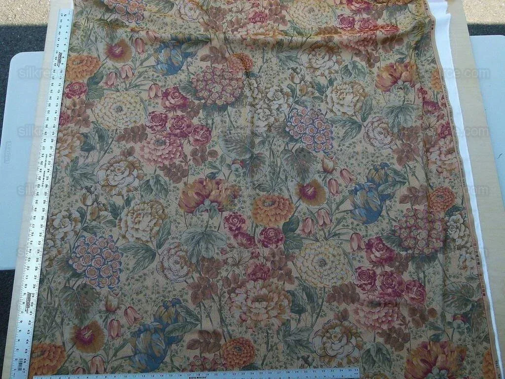 Scalamandre Vera Sheer Exuberant Dalia Fields Cotton Voile from Italy MSRP USD 188/Y