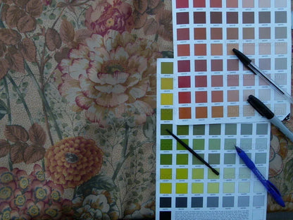 0.6y Scalamandre Vera Sheer Exuberant Dalia Fields Cotton Voile from Italy MSRP USD 188/Y