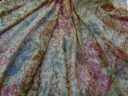Scalamandre Vera Sheer Exuberant Dalia Fields Cotton Voile from Italy MSRP USD 188/Y