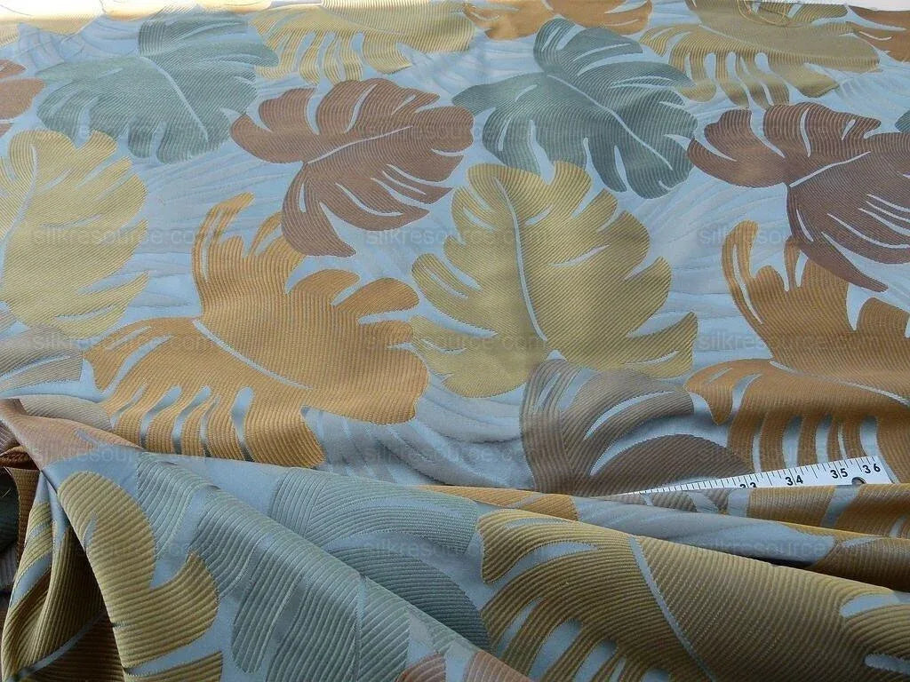 AGOSTINA BLUE Foliage Scalamandre 100% Silk Lampas MSRP234/Y
