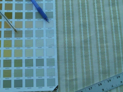 by yard Scalamandre Old World Weavers Helsey Spring Green White Silver Linen Silk Iridescent Stripe MSRP USD 296/Y