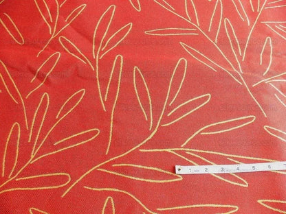 By yard Lee Jofa /Groundworks Outdoor Indoor Tree Sago Weave Red & Gold MSRP168/y