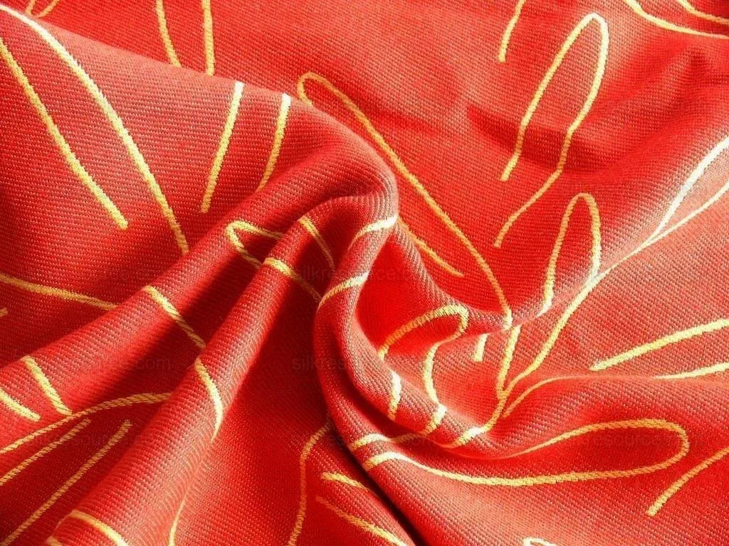 By yard Lee Jofa /Groundworks Outdoor Indoor Tree Sago Weave Red & Gold MSRP168/y