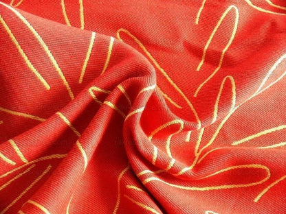 By yard Lee Jofa /Groundworks Outdoor Indoor Tree Sago Weave Red & Gold MSRP168/y