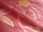 HEAVY100%SILK LAMPAS MYTH GARDEN JIUCY ROSE YELLOW FLOWER BTY MS
