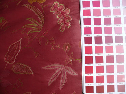 Heavy100%silk Lampas Myth Garden Jiucy Rose Yellow Flower Bty Ms